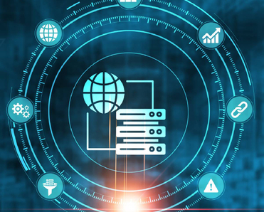 VPS hosting concept of global networking servers connecting