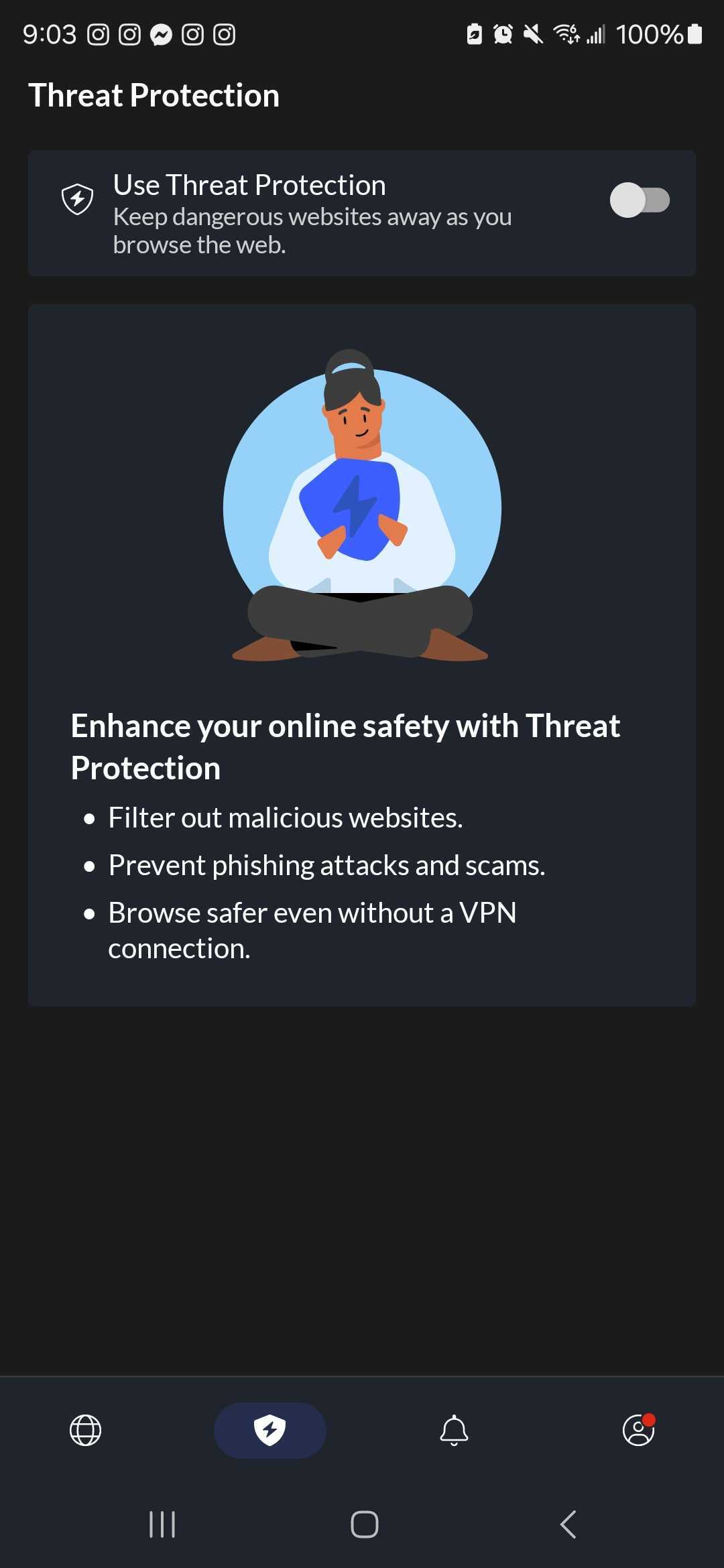 NordVPN Threat Protection Switch
