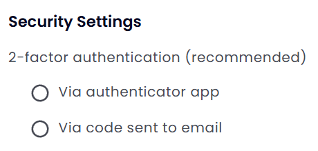DeleteMe two-factor authentication options